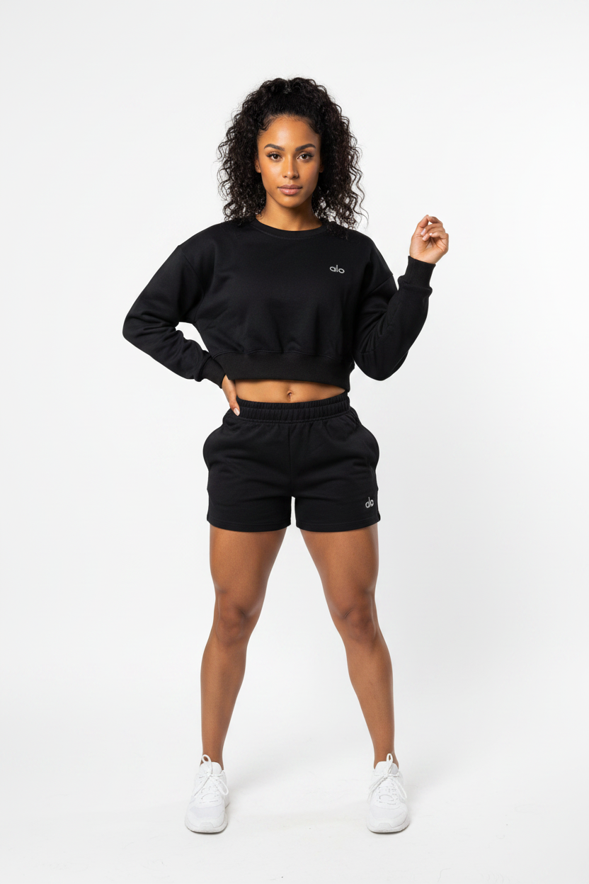 Set deportivo de short y sudadera