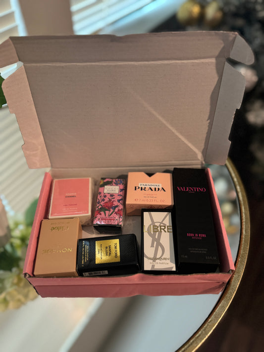 Caja sorpresa de mini perfumes